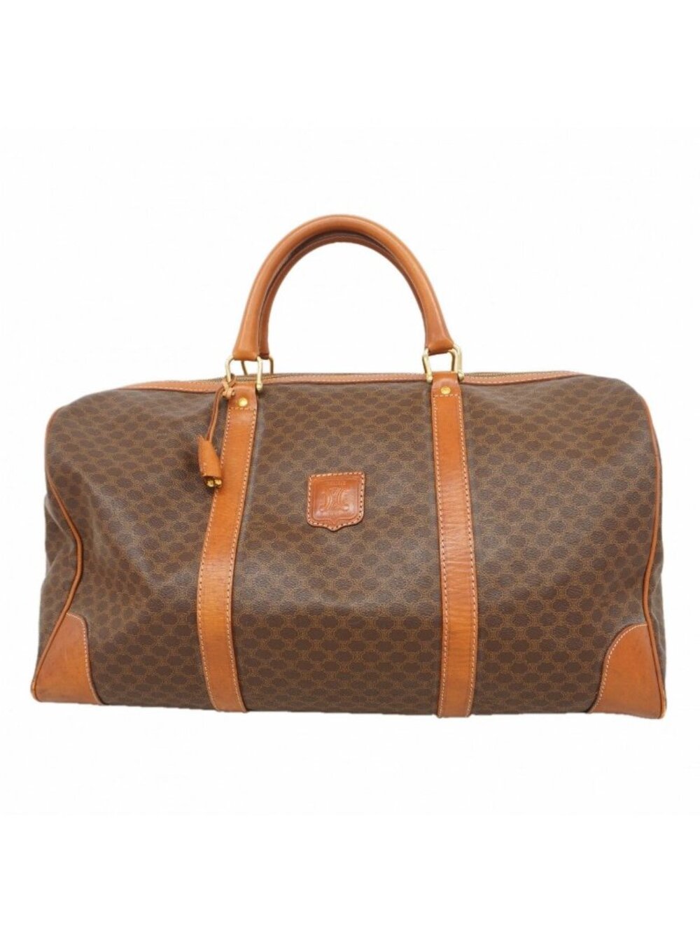 Celine Boston Bag Macadam Brown Gold